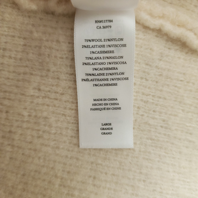 NWT Rails Juliette Cardigan Ivory Black Stitching Wool-Blend