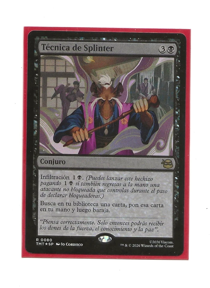 SPLINTER'S TECHNIQUE FOIL TMT Turtles x Magic Spanish NM x1 MTG - Imagen 1 de 1