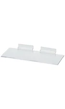 SSWBasics Clear Plastic Slatwall Shelves, Pack of 5 - 10”L x 4”W Slatwall