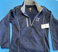 Dallas Cowboys NFL Team Apparel Womens 1/4 Zip Pullover - Large - NEW