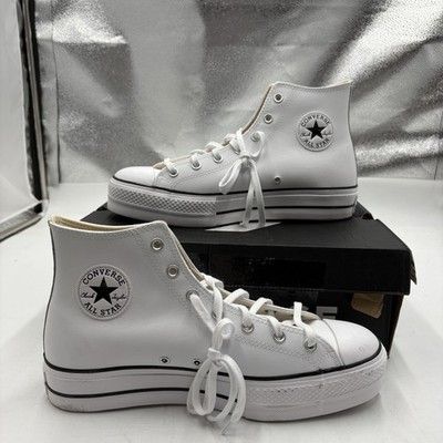 Converse Chuck Taylor All Star Lift Shoes Women 12, Men 10 White Leather 561676C