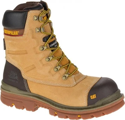 Botas resistentes al agua Caterpillar Premier 8 TX para hombre punta/entresuela compuesta miel