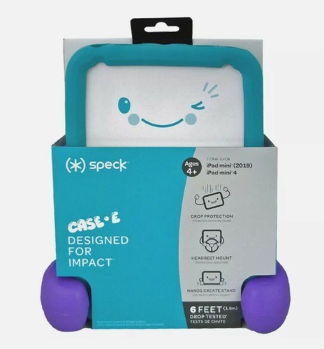 Speck Case-E Fits iPad Mini 4 (2019) Case for Kids Aquamarine Blue / Purple NEW - 第 1/5 張圖片