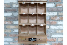 Wooden Wall Unit Pigeon Cubby Hole Storage Wall Mounted Freestanding Le Marche