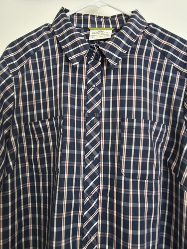 KATHMANDU men's 'No fly zone' check plaid shirt Size 16 NEW without tags - Picture 2 of 8