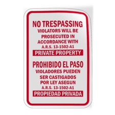 Vertical Vinyl Stickers No Trespassing Violators Prosecuted Private Property