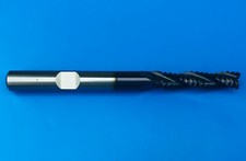 Image of 6mm HSS-Co8 TiAlN Europa 3 Flute Roughing Long End Mill w/ Flatted Shank