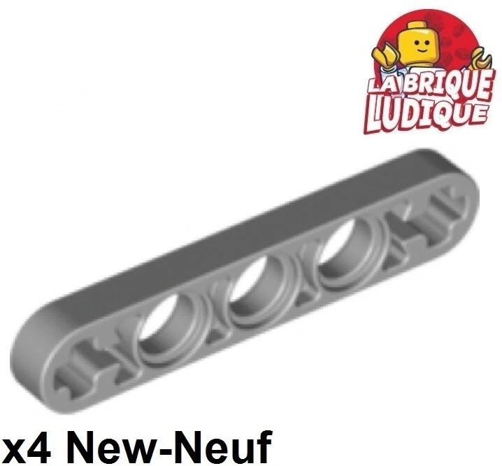 Lego Technic 4x Liftarm 1x5 Axle holes thin mince gris/light b gray 11478 NEUF