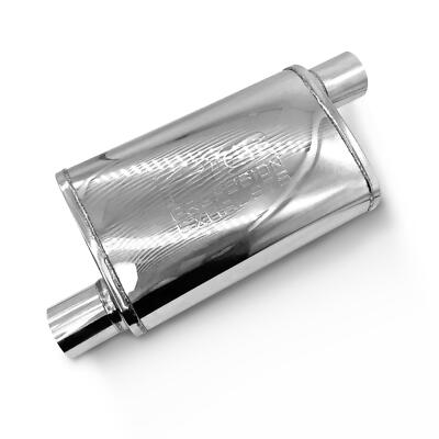 Oval Auspuff Schalldämpfer 304 Edelstahl Schalldämpfergehäuse Offset Offset Profusion