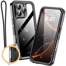 For iPhone 16 Pro Max Waterproof Case Shockproof Cover Built-in Screen Protector