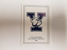 Yale University Bulldogs 2001 Fall Sports Pocket Schedule - Holiday Inn