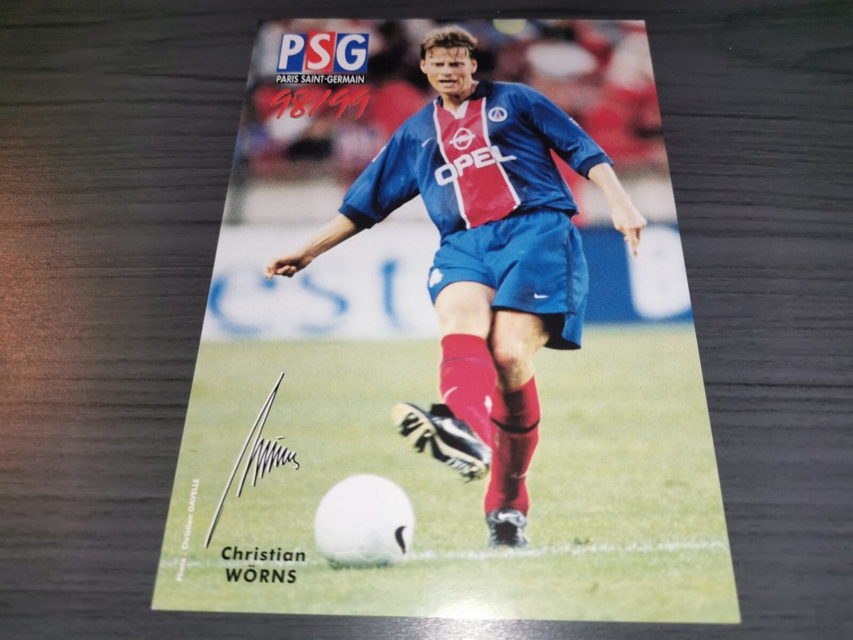 Christian Worns unsigned Paris Saint Germain autograph card