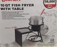 Outdoor 10QT 58,000 BTU Propane Fish Fryer  with Stand And Basket Lid SALE!