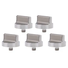 5x Metal Burner Control Knobs Replacement for Whirlpool WCG51US0DS00