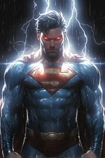 RAGING SUPERMAN 02 Fine Art Print 13x19 Limited Edition 1 of 30 DC Comics