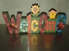 WELCOME SIGN FALL AUTUMN LEAVES HOUSE FLOWER