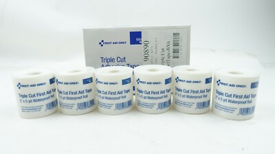 First Aid Only M660 2'' X 5 yd Triple Cut First Aid Tape M660- 6 Pack