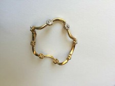 14K Gold flower bangle bracelet 5 inches for baby girl