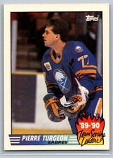 Pierre Turgeon 1990-91 Topps Team Scoring Leaders HOCKEY #20 Buffalo Sabres HOF