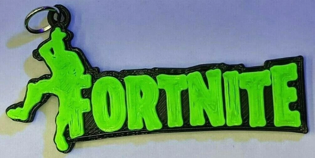 SWEET BLACK BRIGHT Green Fortnite Keychain