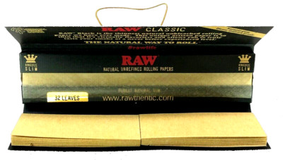 Raw Black King Size Connoisseur Rolling Papers Slim 1 Pack USA SHIPPED