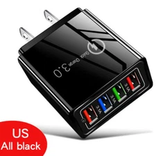 4 Port USB Wall Charger USB Fast Quick Charge QC 3.0 Power Adapter Plug US
