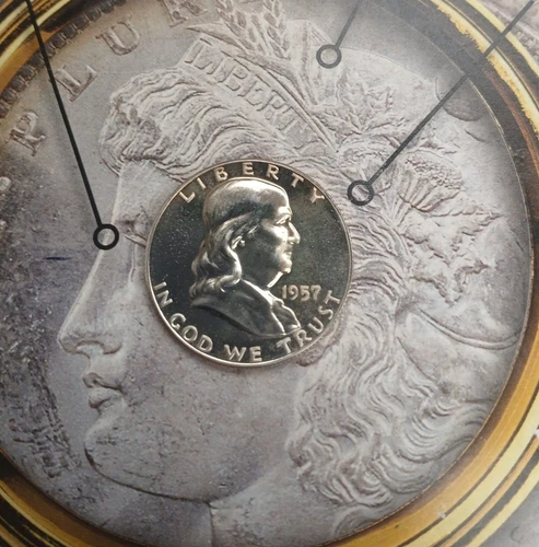 Silver 90% Franklin Half Dollar 1957- P  Proof coin  TP-3905