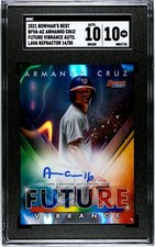 2021 Bowman's Best Armando Cruz LAVE REFRACTOR /50 SGC 10 w/10 AUTO