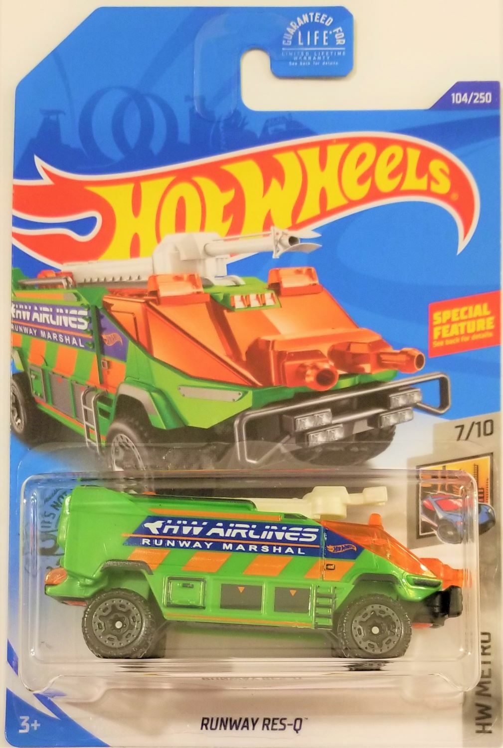 Hot Wheels - 2020 HW Metro 7/10 Runway Res-Q 104/250 (BBGHC46)