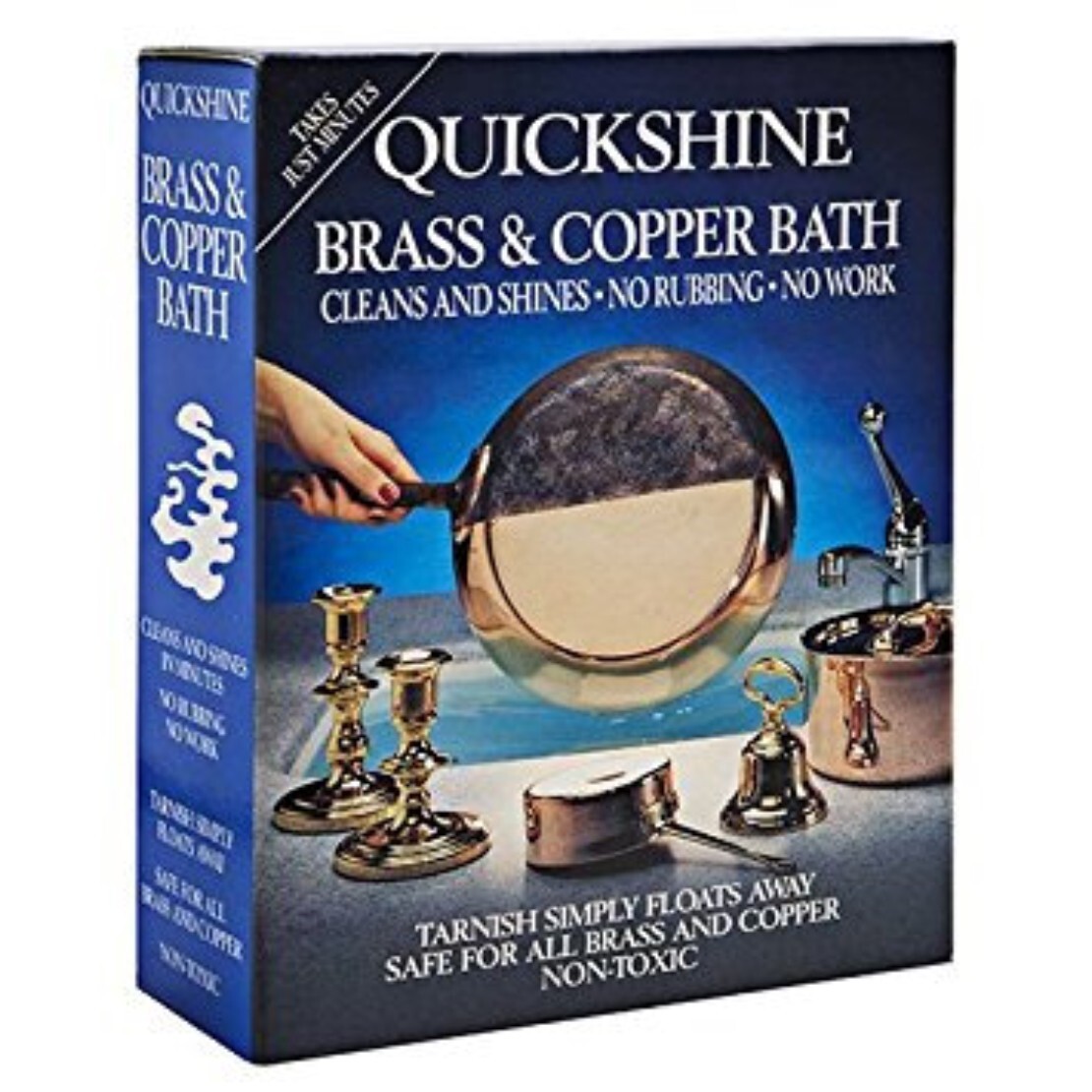 Quickshine Brass and Copper Bath 4 X 45g Sachets Cleans Tarnish