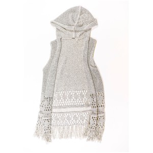 sleeveless hooded cardigan