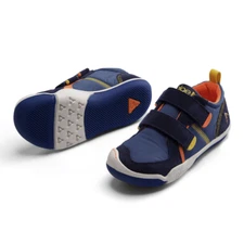 PLAE Kids TY Denim Navy Suede Nylon Sneaker Shoes