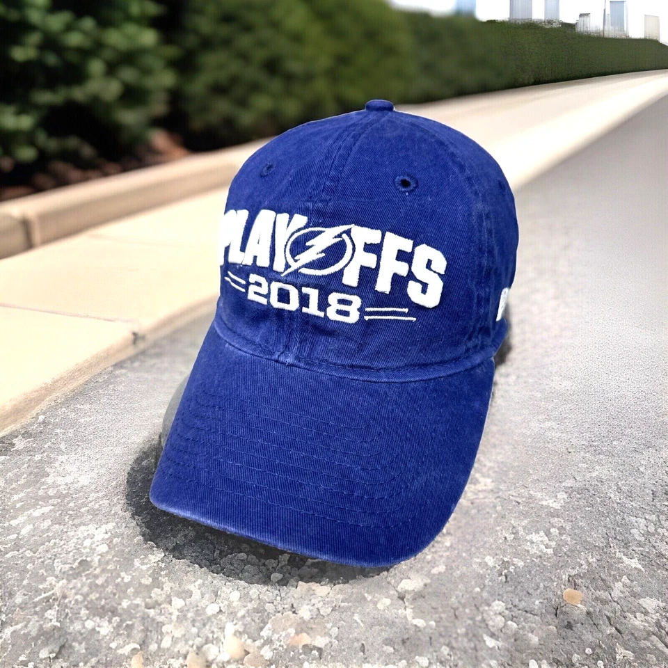 Gorra New Era 9Twenty Tampa Bay Lightning Playoffs 2018 unisex ajustable azul Foto 3 de 4