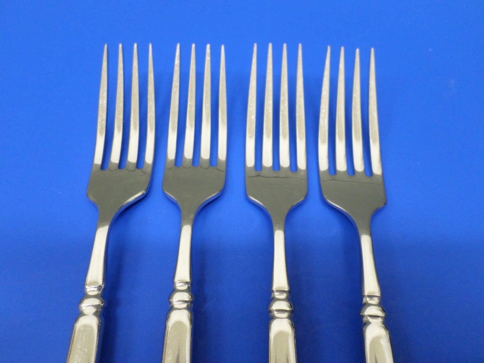 4 Oneida EASTON Glossy Stainless Cube Mark Flatware 8 1/8" DINNER