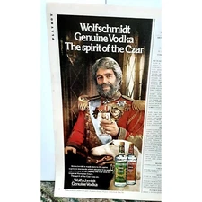 1981 Wolfschmidt Vodka Spirit Of The Czar Original Print Ad 80s