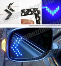 2x Blue 14-smd Led Arrow Panels For Car Side Mirror Turn Signal Indicator Lights