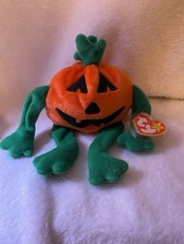 Ty Retired Beanie Baby Pumkin Pumpkin Halloween 1998 MINT First Veggie Beanie