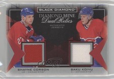 2021-22 Upper Deck Black Diamond Mine Dual Relics Saku Koivu Shayne Corson 0c3