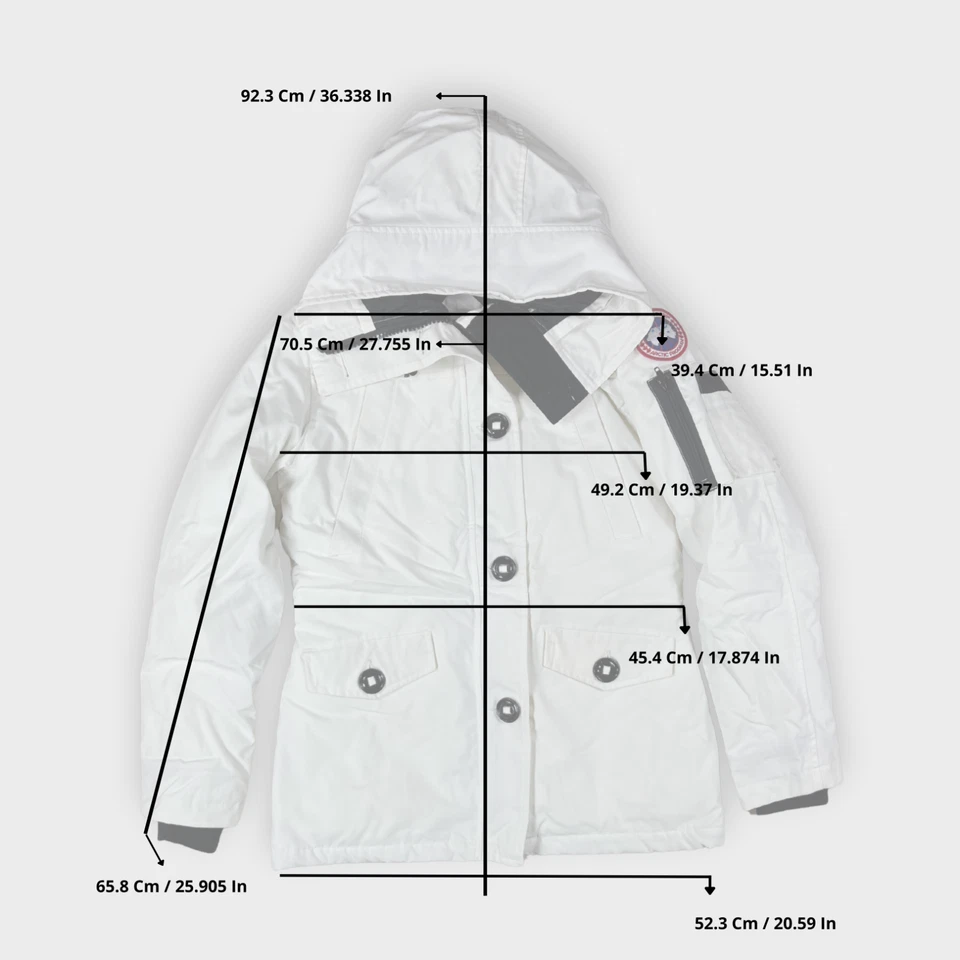 Canada Goose Montebello Parka Jacket Women’s Size S White - Genuine Warm Coat - Image 2 of 4