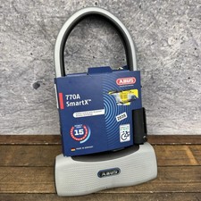 ABUS 770A SmartX Bici U-Lock Allarme Bluetooth Grigio Medio E-Bike Livello 15 2035g