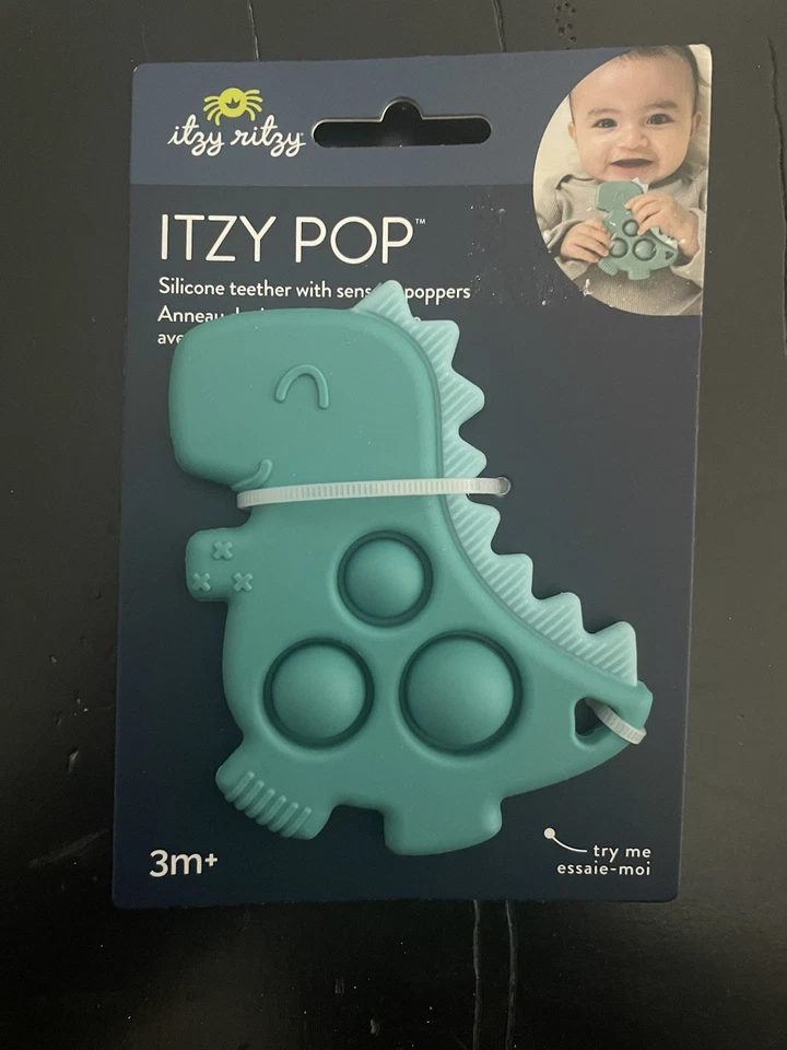 Novo com etiquetas Itzy Pop™ brinquedo mordedor sensorial popper por Itzy Ritzy - dinossauro - Imagem 3 de 4