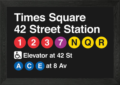 New York Subway Lines H1 gerahmtes Wandbild Poster Leinwanddruck Bild