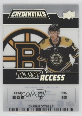 2022 Upper Deck Credentials Ticket Access Acetate /149 Charlie Coyle #TA-CC 0hv6