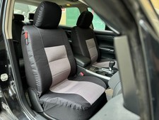 For Toyota Tacoma Car Front Seat Covers Black Grey Canvas Waterproof 2PCS