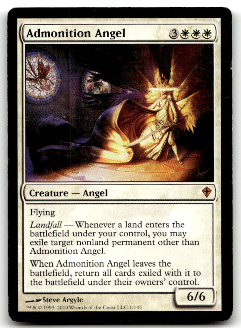 Admonition Angel #1 (MP) Worldwake WWK Magic MTG