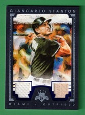 2016 Panini Diamond Kings GIANCARLO STANTON Dual Jersey Bat Blue Framed 11/15