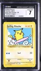 2001 Pokemon Black Star Promos Surging Pikachu Pokemon League #28 CGC 7
