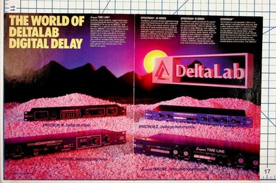 Vintage DeltaLab Digital Delay Rack Mount Ad Super Time Line Effectron Echotron