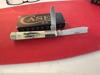 Case XX 6.5 Bone  Stag Razor Pocket knife