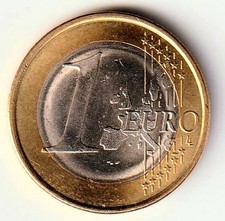 M&uuml;nze 1 EUR D 2005 Echte beidseitige Fehlpr&auml;gung, Ballige Pille